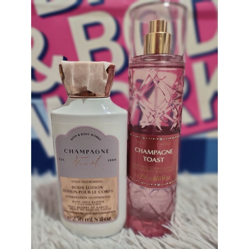 Bath & Body Works Gift Sets — Champagne Toast — Lotion + Mist
